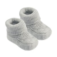 S403-G: Grey Acrylic Turnover Baby Bootees